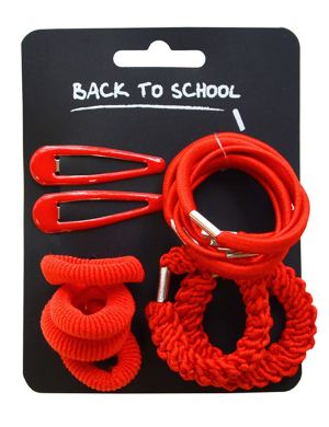 Small Hair School Set 16pk - Red